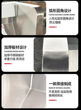 304不锈钢小便槽幼儿园学校写字楼用不锈钢尿槽加厚工程款小便池