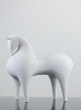 现代办新中式唐摆件客厅马样板间公室米兰时尚动艺EPF物工品软装