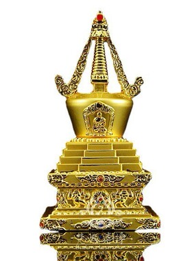 SLT320.5/法器/铜鎏金舍利塔/塔/双色金防掉色大,号很手鎏制工铜