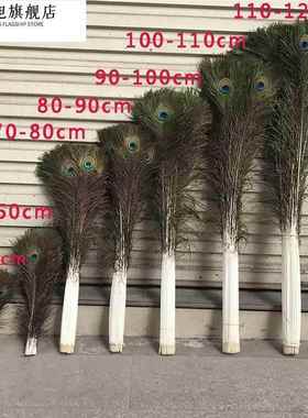 孔雀毛真羽毛家里摆设的装饰品客厅摆件大件插孔雀毛羽毛的花瓶