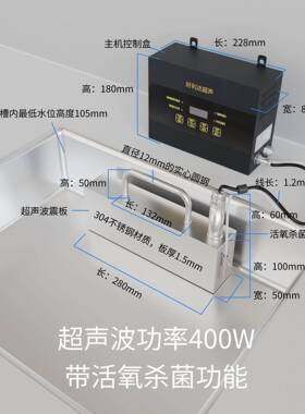 超声波洗碗机投入便携式家用洗水果洗蔬菜洗海鲜杀菌超声波清洗机