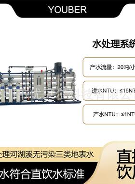 20吨每小时反渗透去离子水处理设备大中小型地下水苦咸水过滤净化