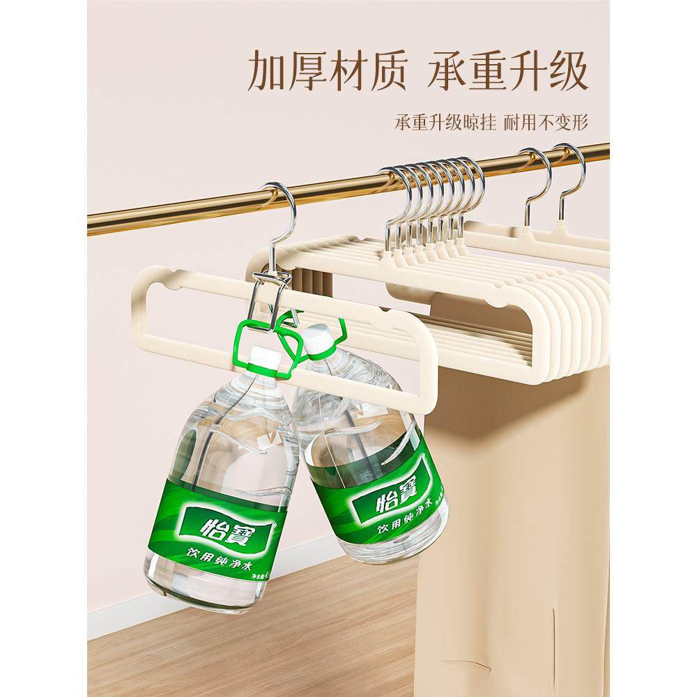 宿植绒衣整理师植绒平肩专滑用防无架痕挂裤子家用挂衣裤架学生舍,淘宝优惠券,粉丝福利购,淘宝优惠卷