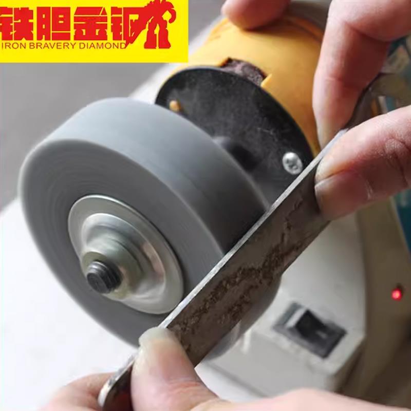 台磨砂轮机尼龙纤维轮加厚金属研磨除锈木材不锈钢打磨 3寸抛光轮 - 图1