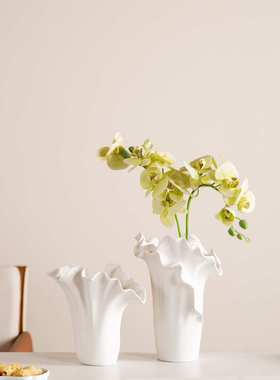 新款中古风白菜造型陶瓷花瓶家用艺术插花摆件客厅装饰花器高级感