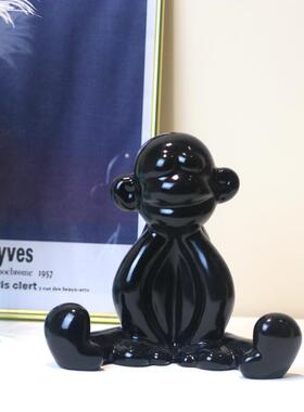 居简约现代书小猴子WUO摆件树脂创意家摆设客饰厅儿童房房样板房