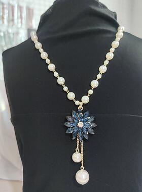 珍珠挂件项链毛衣长款爆款项链