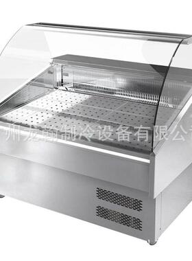 不锈钢海鲜冰台冷藏展示柜商用超市冰鲜台卧式点菜柜冷冻柜保鲜柜