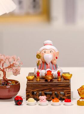 财神贡品摆件新款可爱手工装饰办公礼物树脂工艺品创意转运小摆件