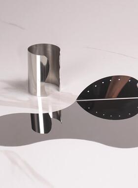 现代简约金属湖泊镜面时钟装饰几何摆件样板间家居玄关电视柜摆设