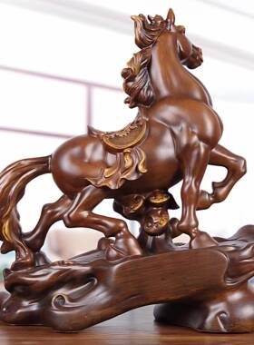 大师精品制作 马到成功 前程似锦 寓意美满 家居办公室摆件