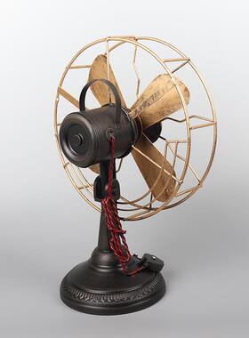 复古艺仿真装844电风扇型模怀旧酒吧咖啡厅橱窗品铁质饰摆件摄影