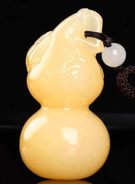 手双全件葫芦抓件玉葫芦手把福禄古玩男士黄玉桔子件把玩天然