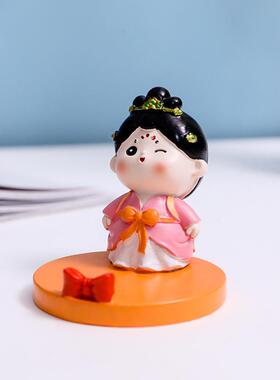 新款直销唐仕女手机支架摆件中式可爱宫女办公室桌面装饰品创意女