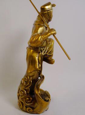 黄铜孙悟空摆件齐天大圣踏云孙悟空办公室客厅装饰摆件