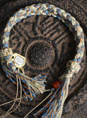 配件手红金藏式半成品饰品情侣编织手链diy绳绳珠黄纯手工女可穿