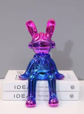 代简约恶卧0016魔兔样房售楼部室客厅书房餐厅现电视柜软装板饰品