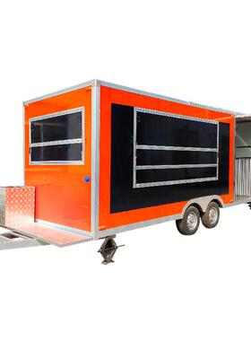 商用型小吃车foodtruck多功能走廊式美食车户外移动餐车