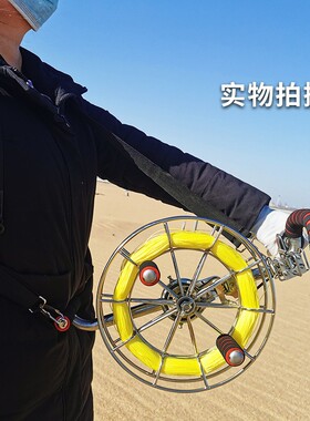 新款高档风筝线轮不锈钢一体支架背带轮省力手刹锁止专业线轮盘