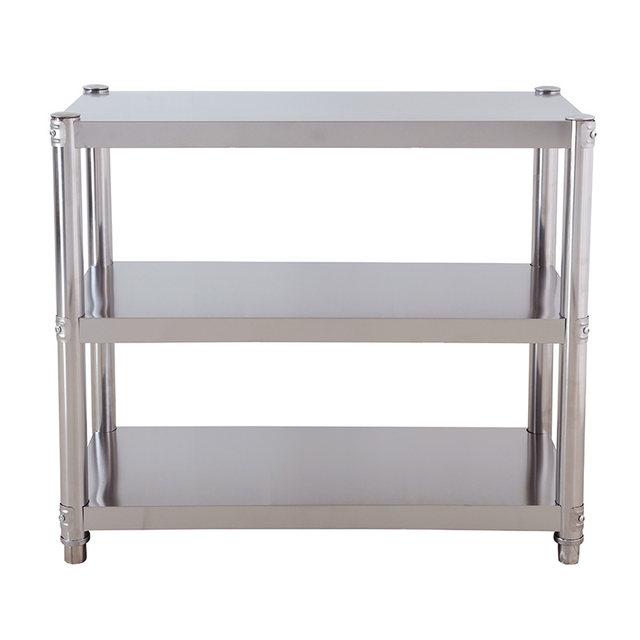 Kitchen storage rack 3-layer stainless steel microwave oven rack floor-standing multi-layer vegetable pot rack rack 4 storage storage rack