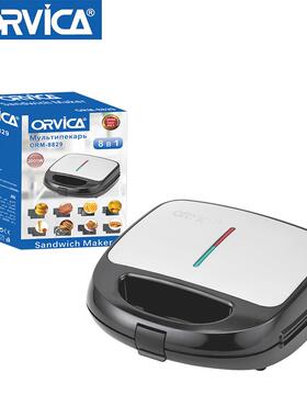 ORVICA跨境三明治机家用多功能八合一华夫饼机早餐机便携式烘焙