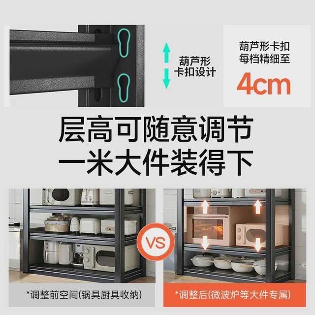 Boutique shelves household storage rack floor-standing multi-layer balcony supermarket steel storage rack warehouse utility room commercial storage