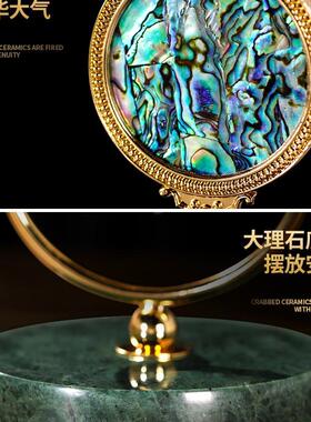 美式轻奢座钟客厅摆钟摆台式台钟复古摆件创意新款桌面时钟表