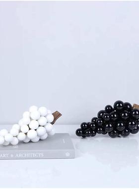 欧式创意现代酒店简约时尚工艺品玻璃葡萄家居饰品样板房摆件