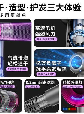 2026新款吹风机家用大风力速干负离子护发静音宿舍学生专用吹风机