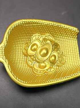 覆古创意黄铜挂件新居家用室内客厅簸箕元艺品摆件