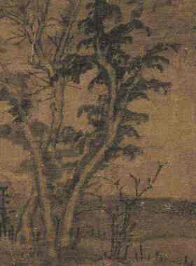 批发1:1黄公望 北苑山水图水墨画立轴国画艺术微喷古代名画复制品