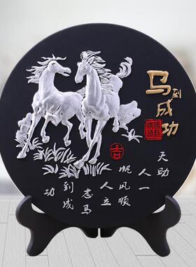 新款直销活性炭雕新中式客厅电视柜摆件商务会销中秋节促销礼品家