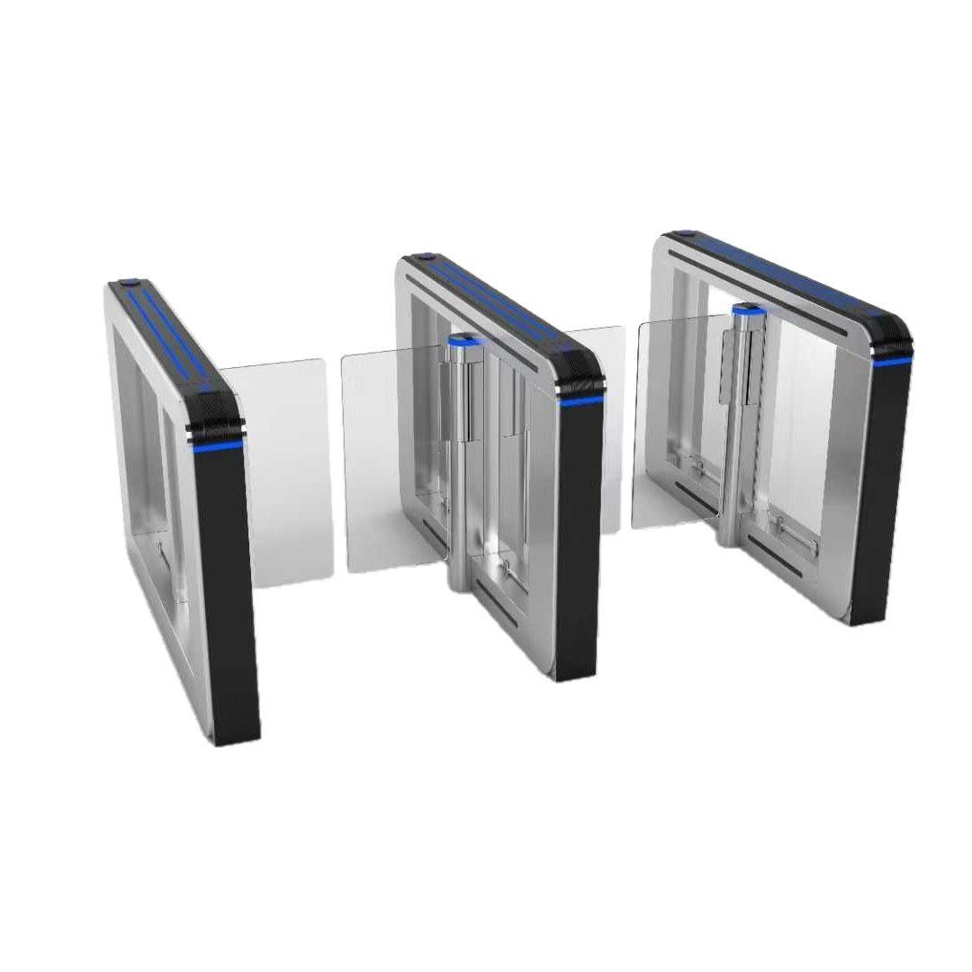 Ultra-thin luxury curved automatic swing gate | high-end office building access control swing gate access control attendance barrier