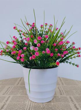 仿真花红掌花蔷薇假花塑料花家居酒店玄关办公室仿真盆栽摆件套装
