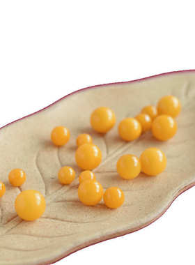 油手链珠子玉髓水晶黄宝玉石珠蜜蜡东海散单多吊坠玛瑙黄色串宝鸡