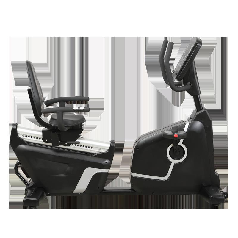 Household horizontal magnetically controlled exercise bike indoor gym aerobic silent spinning bicycle sports rehabilitation exercise bike