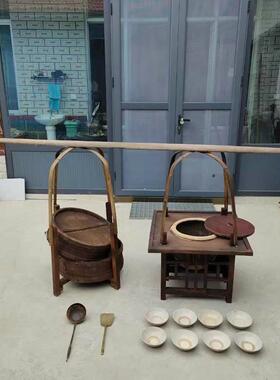 老物件木工工具老木匠鲁班工具套装民俗博物馆展览装饰旧物品摆件