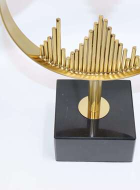 北欧意创新中BJ00078式几何金属摆艺术装饰品件样板房饰酒店品售