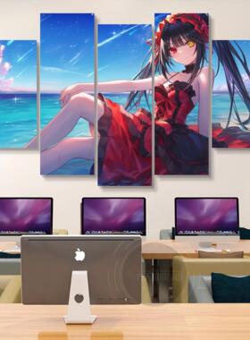 约会大作战挂画电竞房背景墙海报发光壁画卧室床头二次元装饰