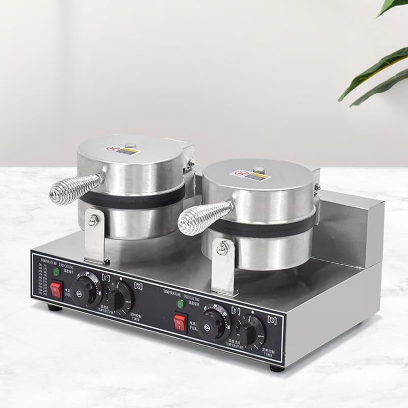 Double-head egg roll machine commercial electric baking pan ice cream crust shrimp crackers crispy machine boiler electric heating ice cream crust stall