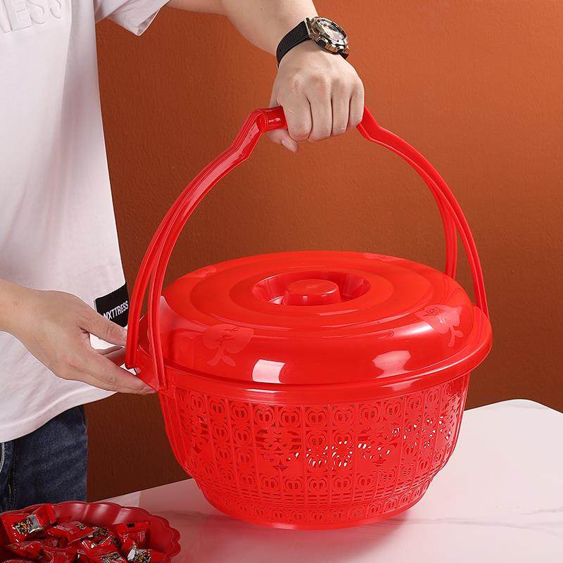 结婚手提篮新婚创意喜事礼篮干果篮订婚宴婚礼果篮家用拜神收纳篮,淘宝优惠券,粉丝福利购,淘宝优惠卷