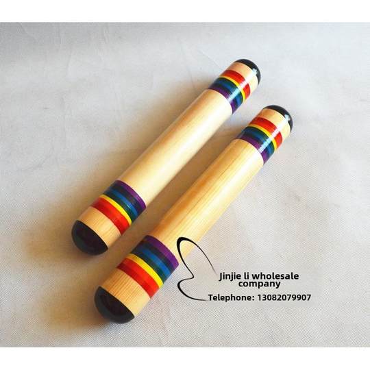 高档贸品质木质雨声筒早教儿奥尔夫童打击乐音乐教器具彩虹雨声响