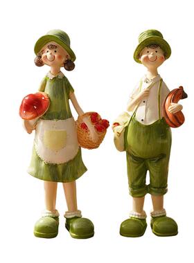 创意卡通摆件家居酒柜桌面摆设客厅卧室树脂摆件可爱娃娃装饰马小