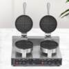 Double-head waffle oven, commercial waffle maker, heart-shaped electric heating pancake machine, commercial waffle maker, electromechanical pancake stall manufacturer
