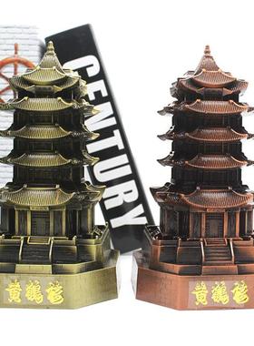 黄鹤楼金属工艺品摆件商务礼品旅游纪念品武汉名楼厂家直供