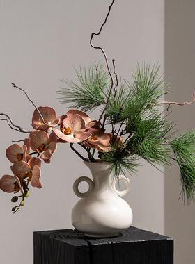 侘寂风茶室绿植花瓶花艺摆件中古民宿酒店家居茶几装饰摆