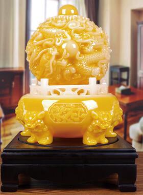 招财九龙乾坤鼎摆件大号时来运转九龙鼎家居客厅玄关大厅风水摆件