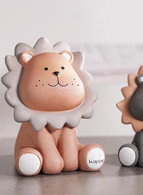 创意北欧儿童存钱罐摆件家居房间装饰品客厅电视柜狮子小摆设可爱