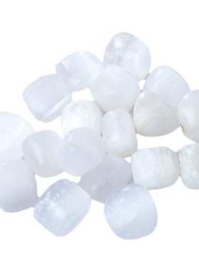 天然石膏滚石透体白石膏打磨石商品