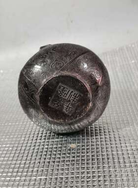 古玩铜器收藏,鎏金花瓶,做工,形制端正